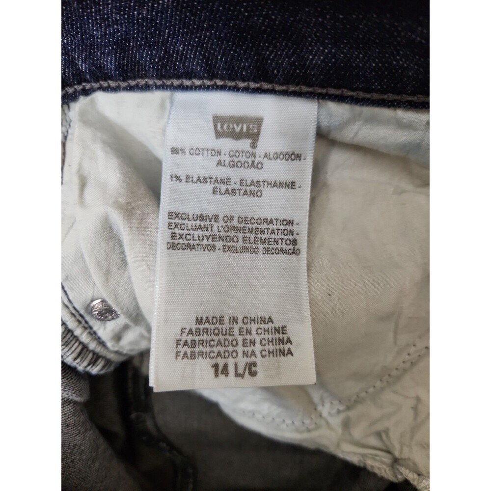 Levis 515 Bootcut Jeans Womens 14 Long Blue Dark Wash Stretch - Picture 7 of 8